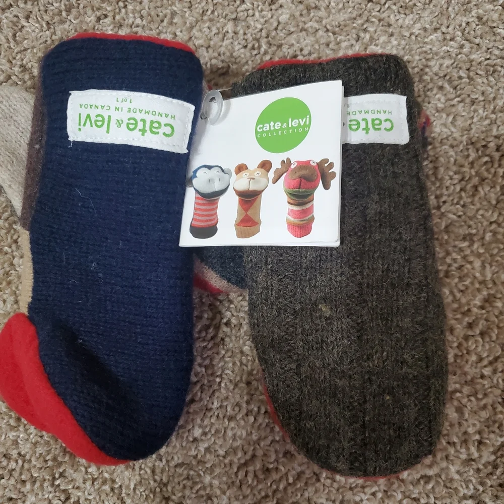 NEW Carters Cate &Levi Collection Childrens‎ Mittens Gloves 1/3 Years
